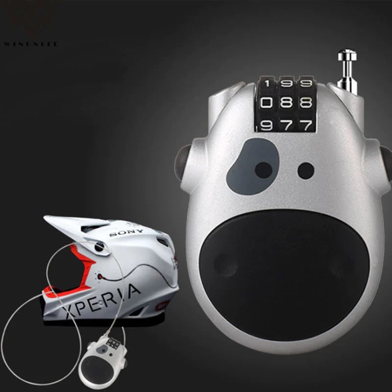 Teleskop-Drahtschloss | Kompaktes Zahlenschloss | Für Fahrrad, Helm & Gepäck | Leicht & Diebstahlsicher