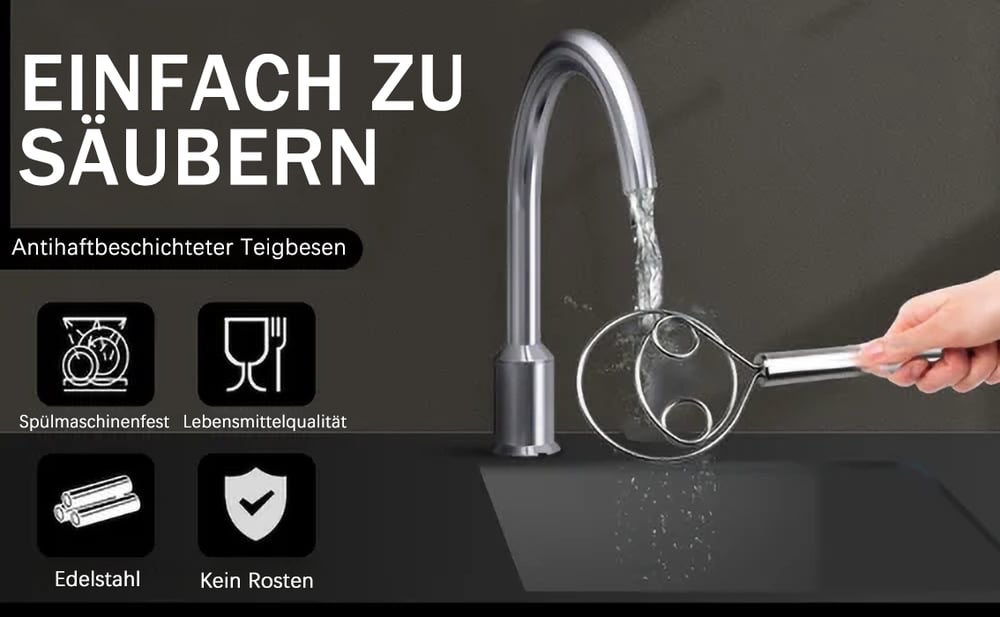 Teigmixer aus lebensmittelechtem Edelstahl – Robust, hygienisch & ideal zum Backen