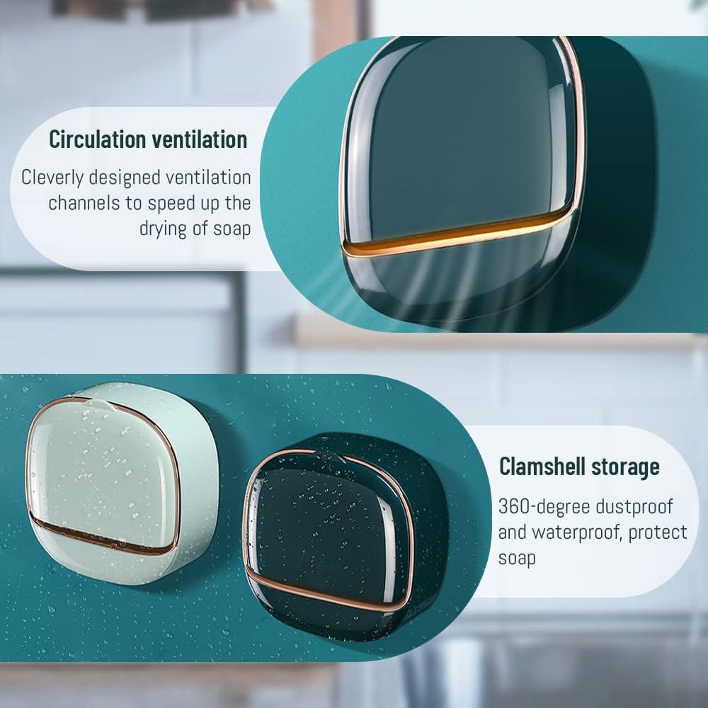 Seifenschale mit Tropfschale | Modernes Design | Praktisch & Längere Haltbarkeit | Kunststof