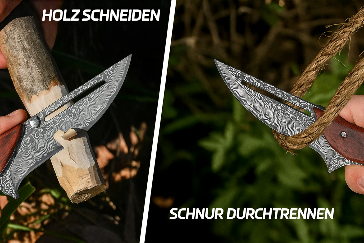 BladeCraft – Handgeschmiedetes Klappmesser aus Damaststahl