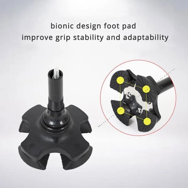 LumiCane™ | Gehstock | Faltbar & Rutschfest | Mit LED-Licht | Höhenverstellbar