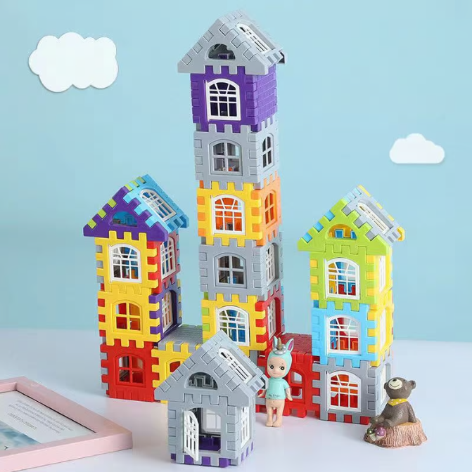 Montessori Bausteine | Kreatives Lernspielzeug | Klick-System | Fördert Fantasie & Feinmotorik