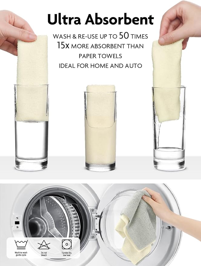 Wiederverwendbare Mikrofasertücher – Handtuchrolle