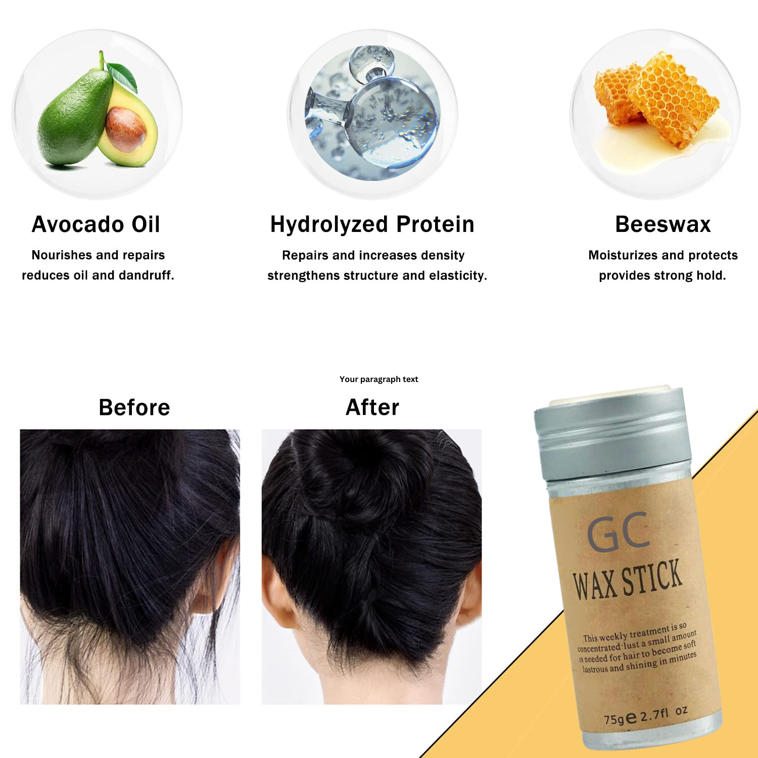 1+1 GRATIS | Hair Wax Stick™ — Müheloser Ganztägiger Stil mit Natürlich, Frizz-freier Zuversicht