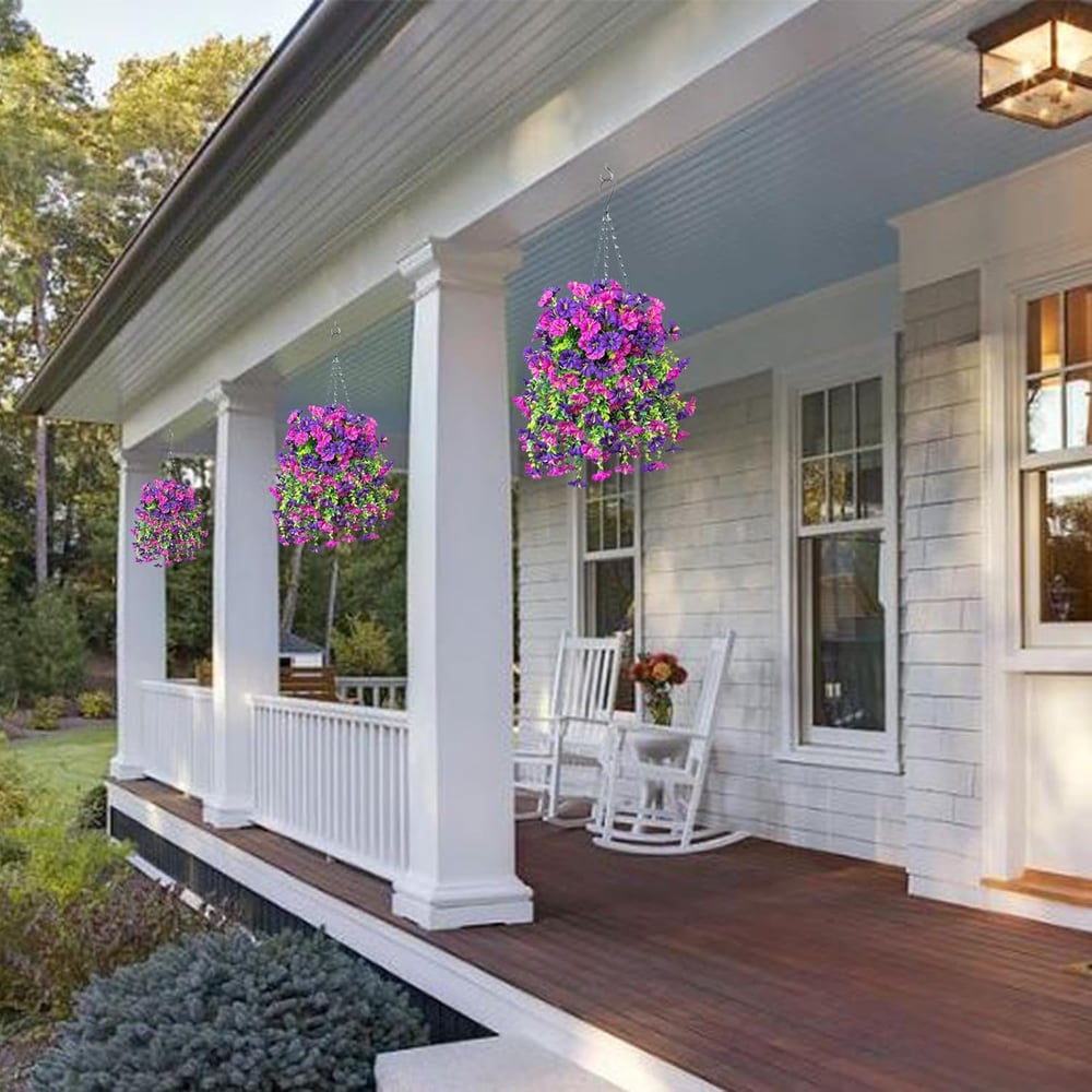 Hängende Morning Glory aus hochwertiger UV-beständiger Seide