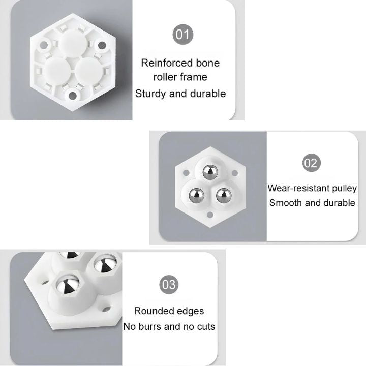 4+4 Gratis | 360° Drehbare 3-Kugel-Rollen