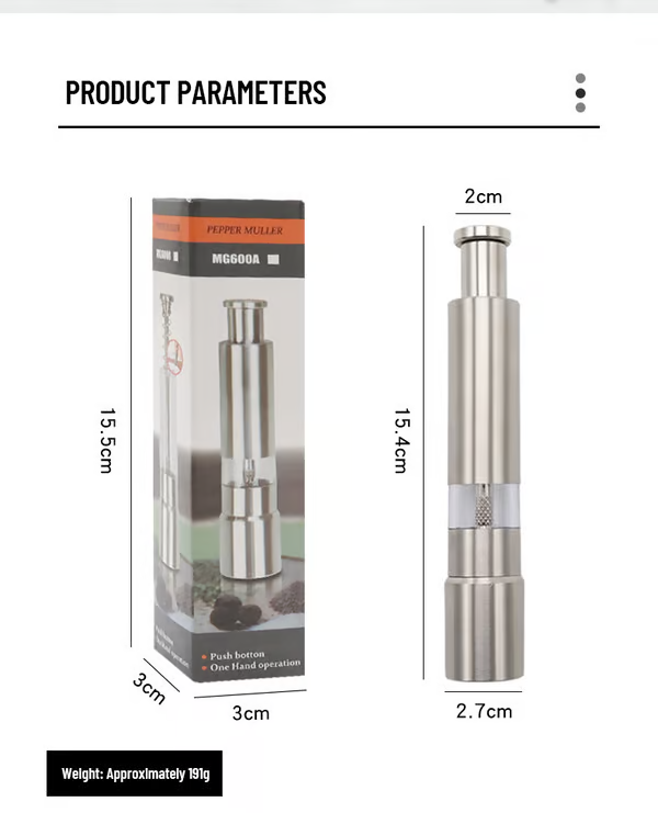 1+1 Gratis| Grindio™ - Salz- und Pfeffermühle aus Edelstahl