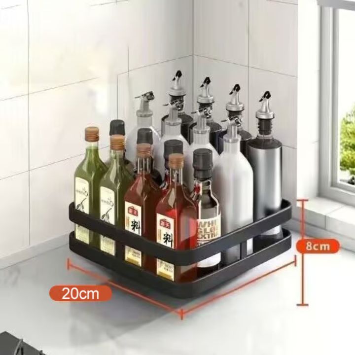 360° Drehbarer Gewürz-Organizer | Höhenverstellbar | Platzsparend & Robust | Küchenregal