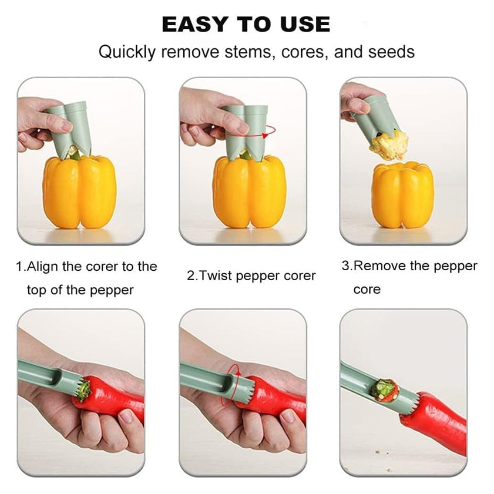 2-in-1-Kernentferner für Paprika und Obst | 2+1 Gratis