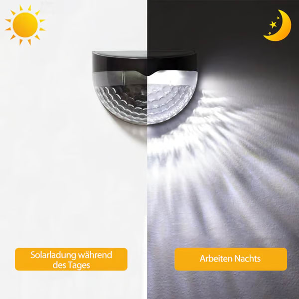 1+1 GRATIS | HaloCryst - LED Halbkreis Stufenleuchte Wandleuchte Zaunleuchte