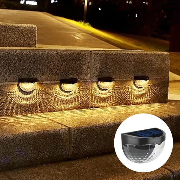 1+1 GRATIS | HaloCryst - LED Halbkreis Stufenleuchte Wandleuchte Zaunleuchte