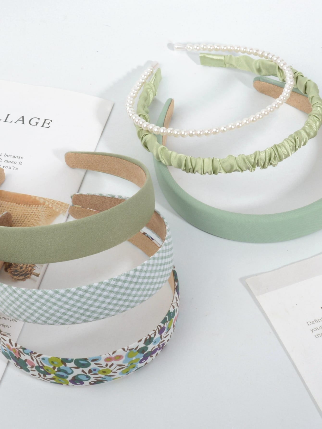 6 Stücke Stirnband mit Kunstperle Dekor