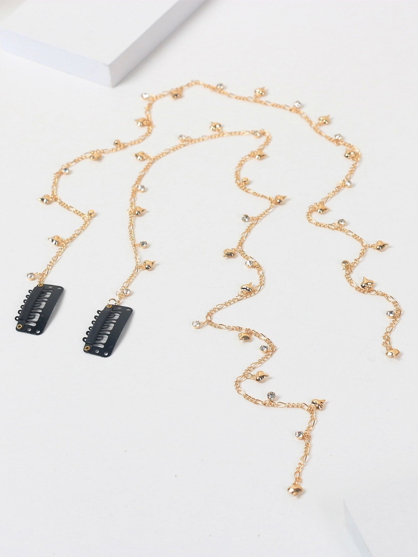 2 Stücke Haarklammer mit Strass, & Herz Dekor