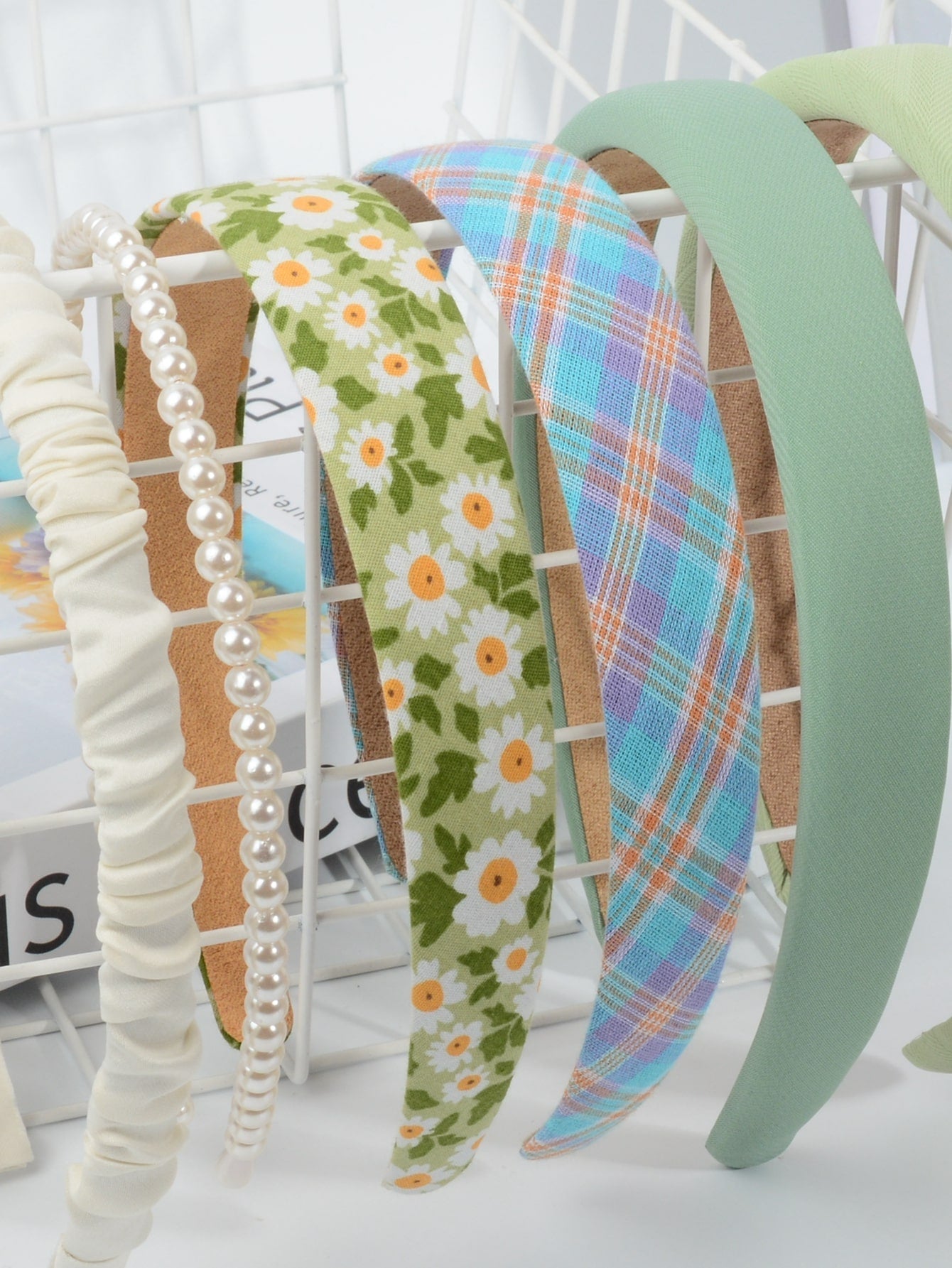 6 Stücke Stirnband mit Kunstperle Dekor