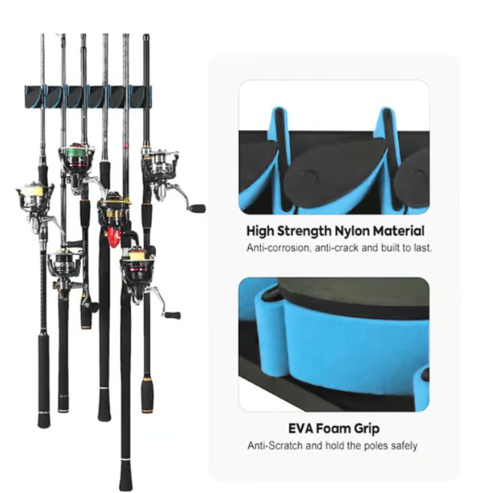 Wandmontierter Angelrutenhalter