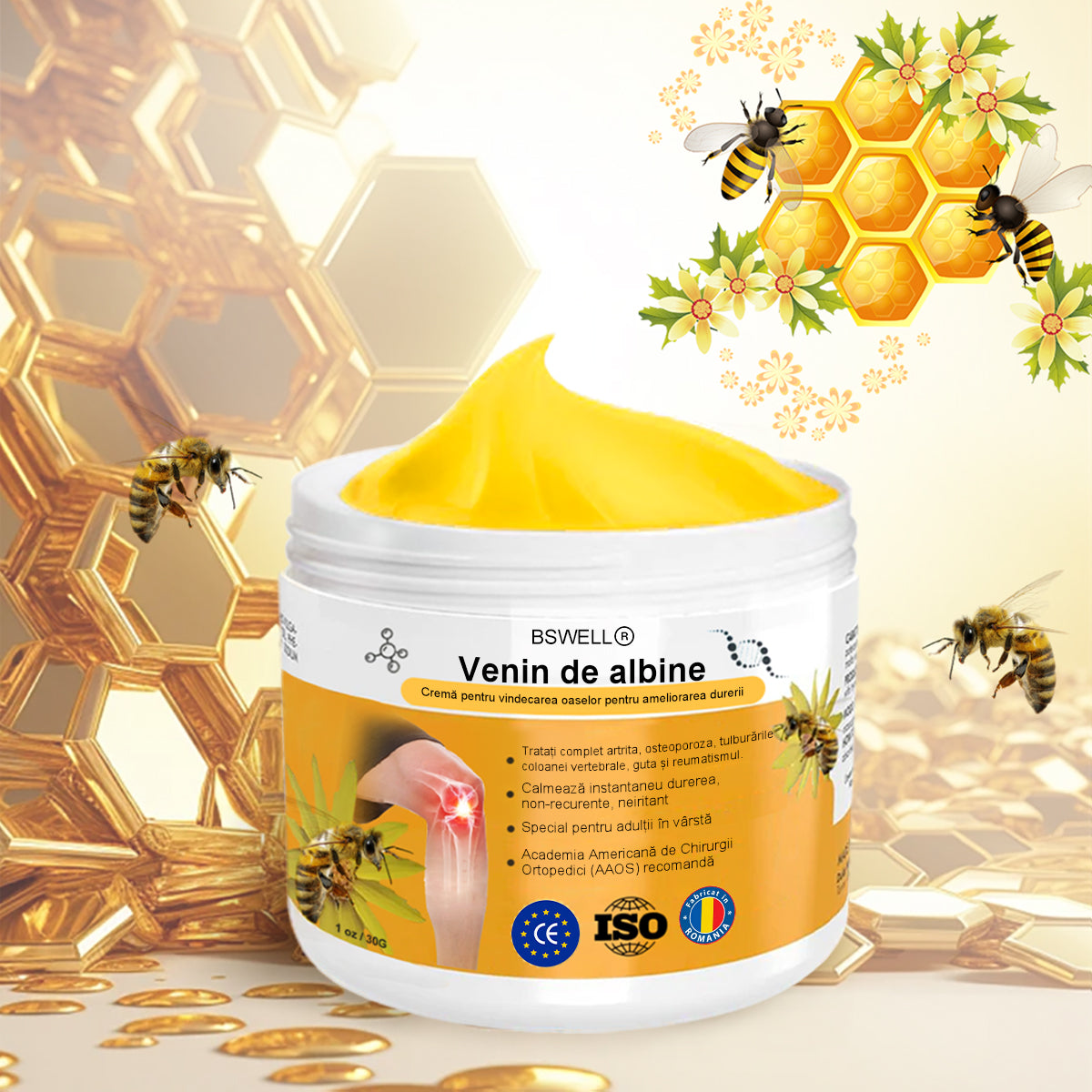 1+1 GRATIS | Knochenheilungs-Creme | Klinisch Erprobt gegen Gelenkschmerzen | Mit Bienengift & Arnika | Orthopädisch Zertifiziert