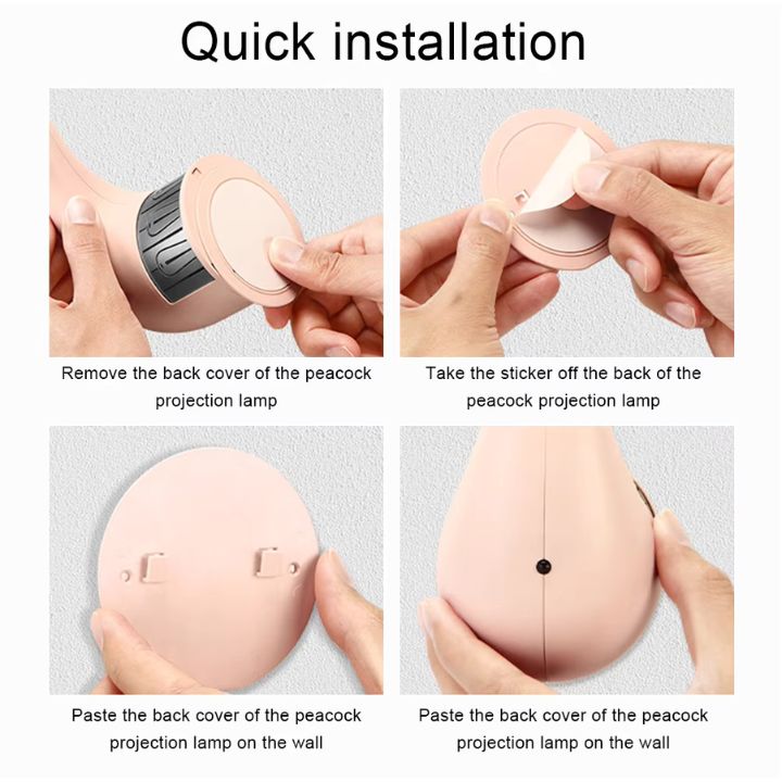 Magische Pfauen-Projektionslampe