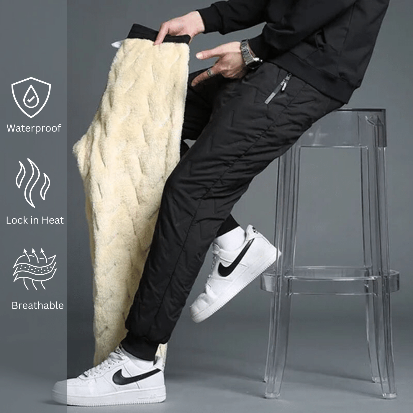 Sammie - Unisex-Wetterschutzhose mit Fleece-Futter