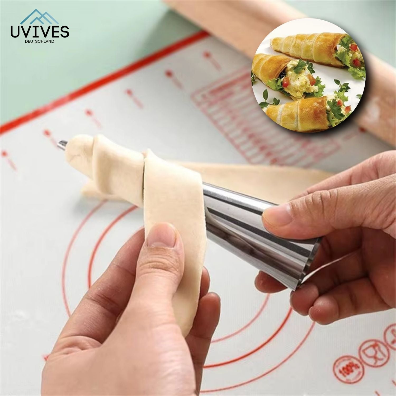 5+5 GRATIS | BakeRolls™ - Meisterhaftes Cannoli-Form-Set für Zuhause!