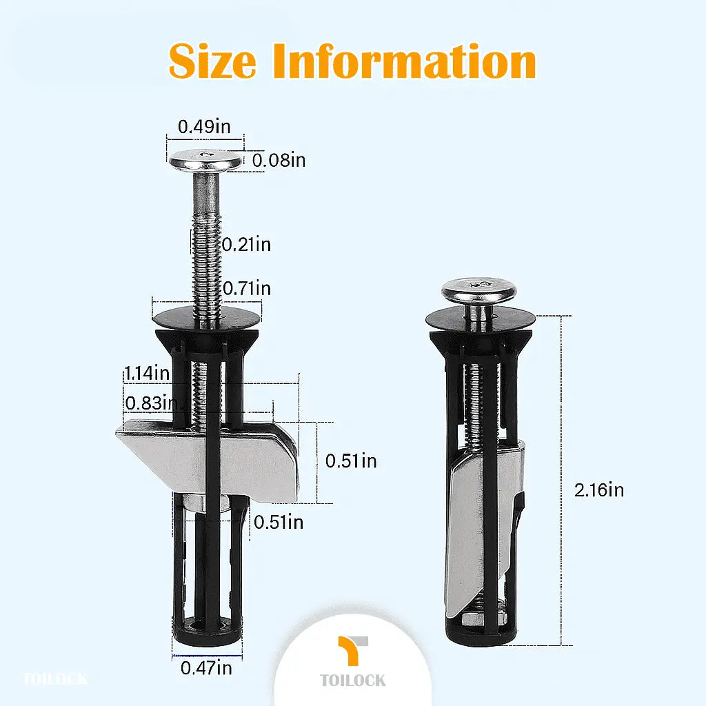 1+1 GRATIS | ToiLock™ Verhindert lästige Toilettensitzbewegungen durch einfach zu montierende Schrauben