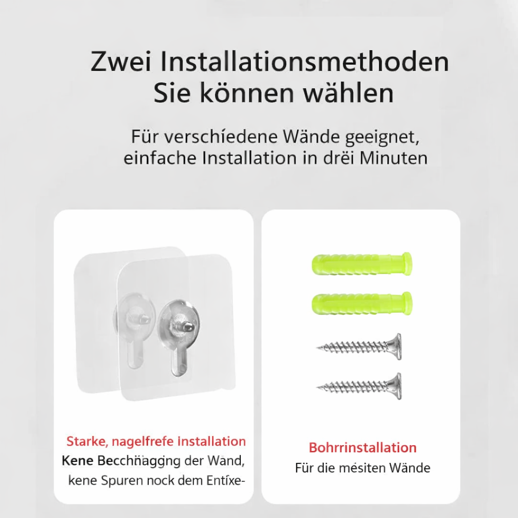 2-in-1 Toilettenpapierhalter mit Ablage & Box | Bohrfrei | Rolluxe