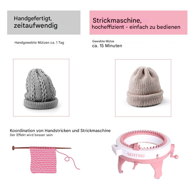 QuickKnit™ - Ermöglicht die schnellere Herstellung handgefertigter Artikel als mit herkömmlichen Strickmethoden
