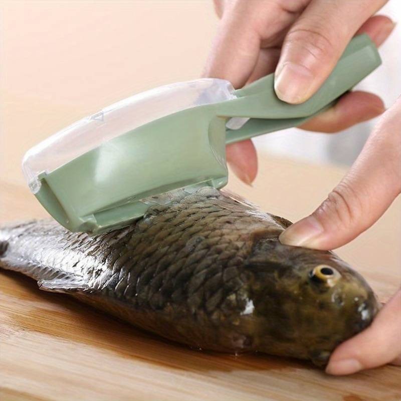 Fischschuppenentferner mit Auffangdeckel – Saubere & effiziente Zubereitung von frischem Fisch