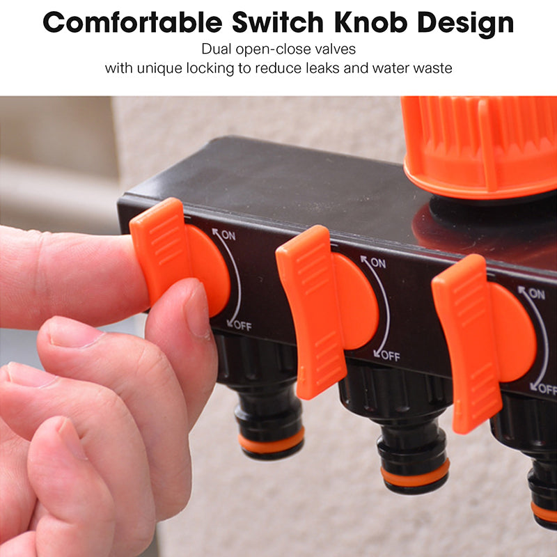 4-Wege-Gartenschlauchverteiler – Mühelose Wassersteuerung für Ihren Garten