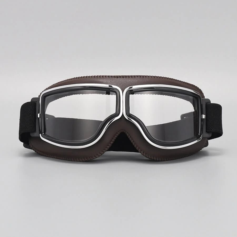 RetroGoggles Vintage Motorradbrille | UV-Schutz | Stoßfest & Verstellbar | 50% Rabatt