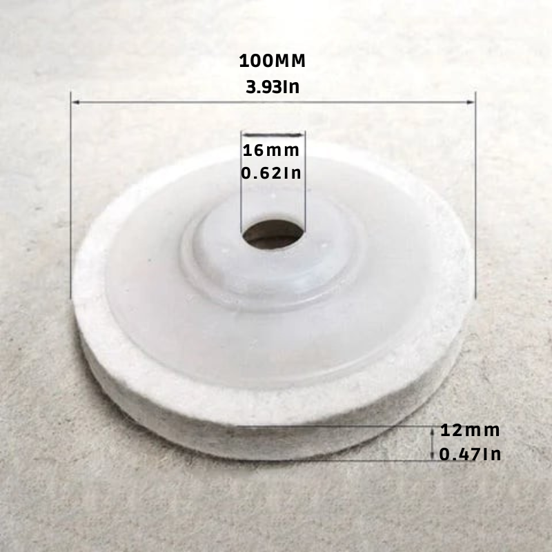 Polierwollscheibe für eine Spiegeloberfläche (x3)