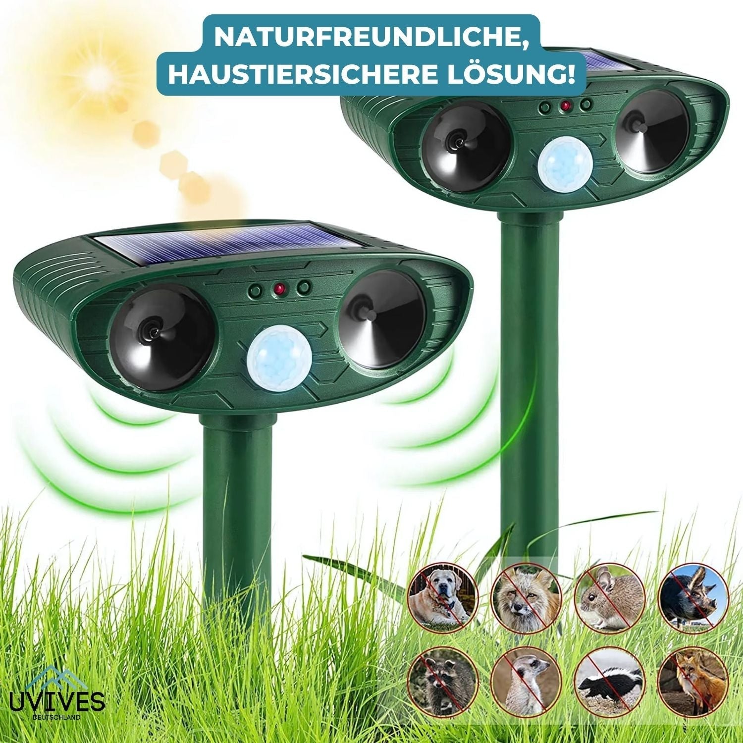 SolarSonic™ - Solarbetriebener Tierschreck mit Ultraschall