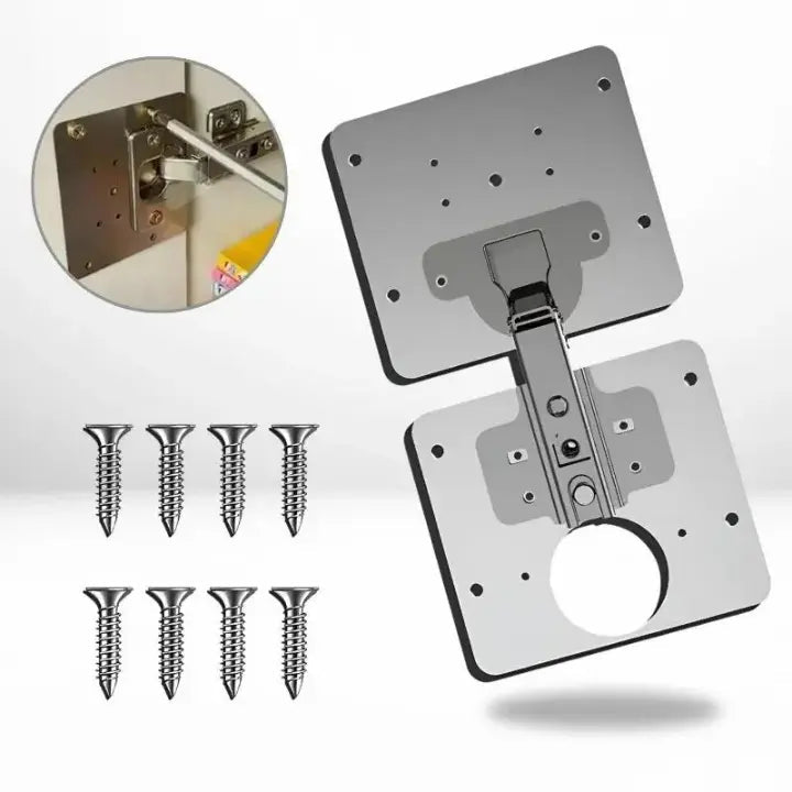 1+1 GRATIS | SteelLock™ Reparaturplatte — Beenden Sie Türwackeln und stellen Sie rockfeste Schrankstabilität wieder her