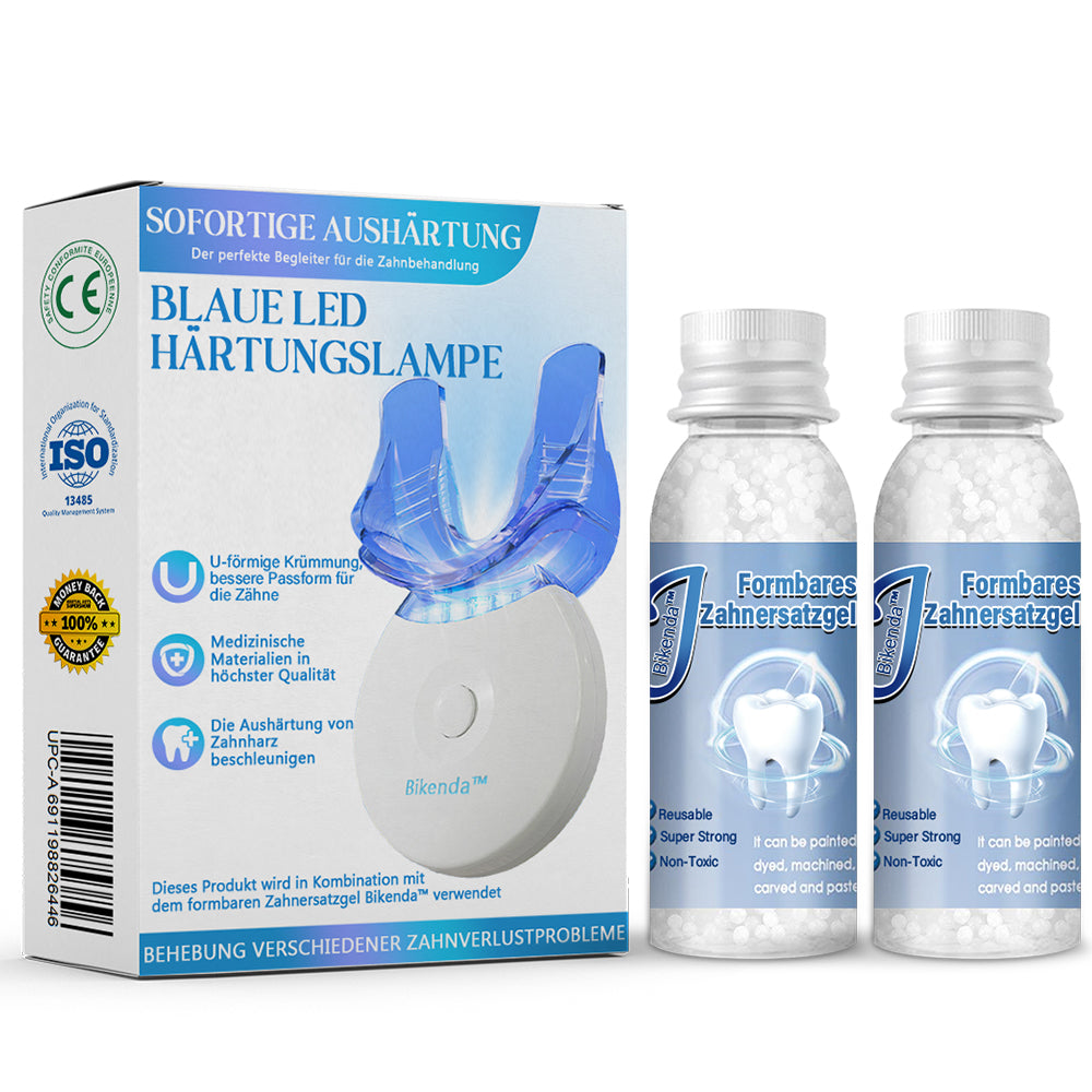 ZahnFix | LED-Härtungslampe für schnelle Zahnreparatur und Zahnersatzgel