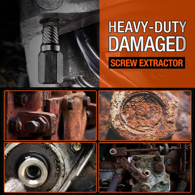 26-teiliges Extraktionsset für gebrochene Schrauben und Bolzen