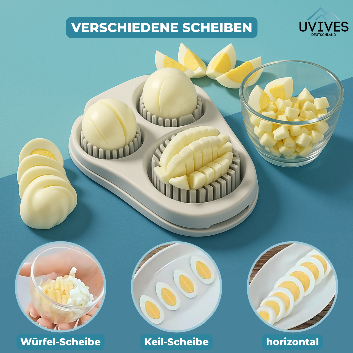 EggChop™ - Multifunktionaler 3-in-1-Eierschneider