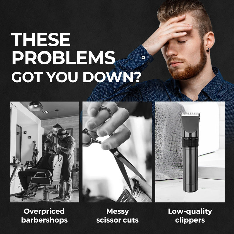 EliteTrim™ - Haushalt Digitalanzeige Professionelles elektrisches Haarschneidemaschinen-Set