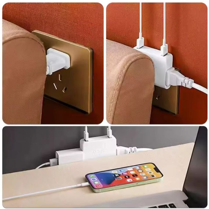 1+1 Gratis | 180° Drehbares Kompakt 3-Wege-Steckdosenadapter