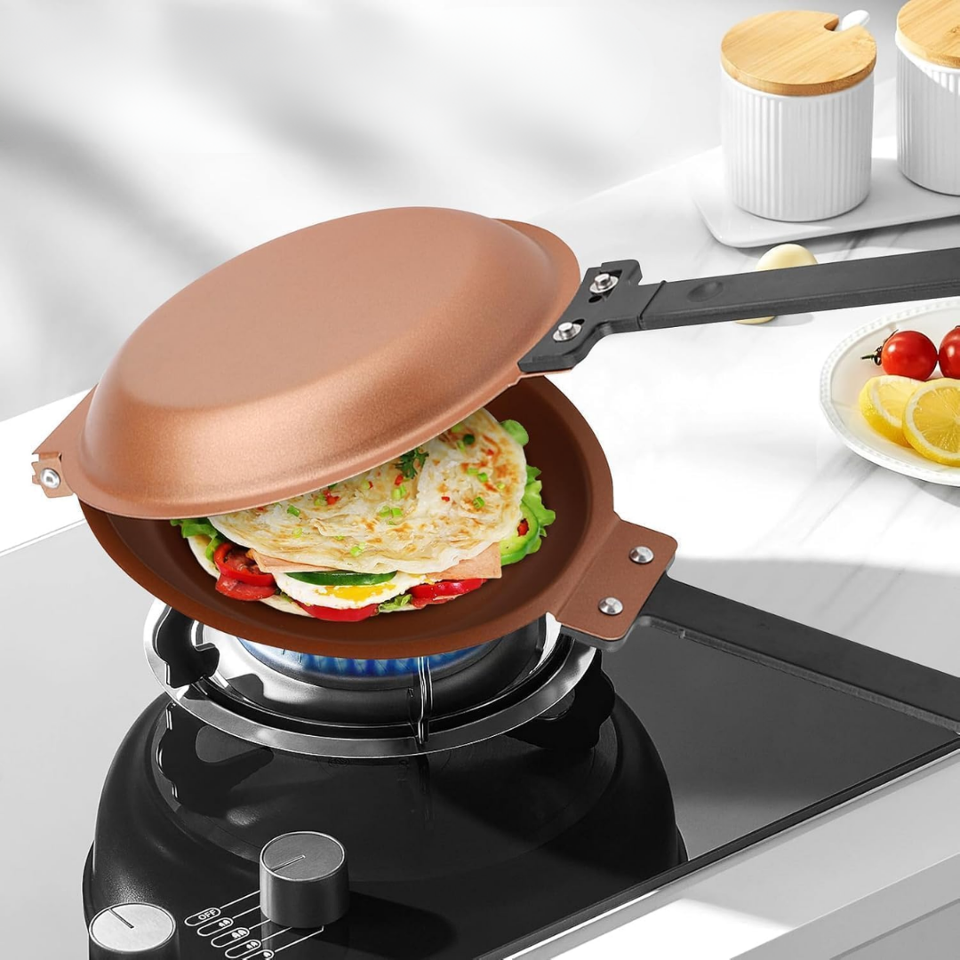 FlipEase™ | Doppelseitige Antihaft-Pfanne