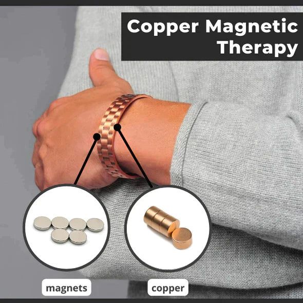 1+1 Gratis | Menheal™ - Reines Kupfer Magnetische Therapie Bioion-Armband