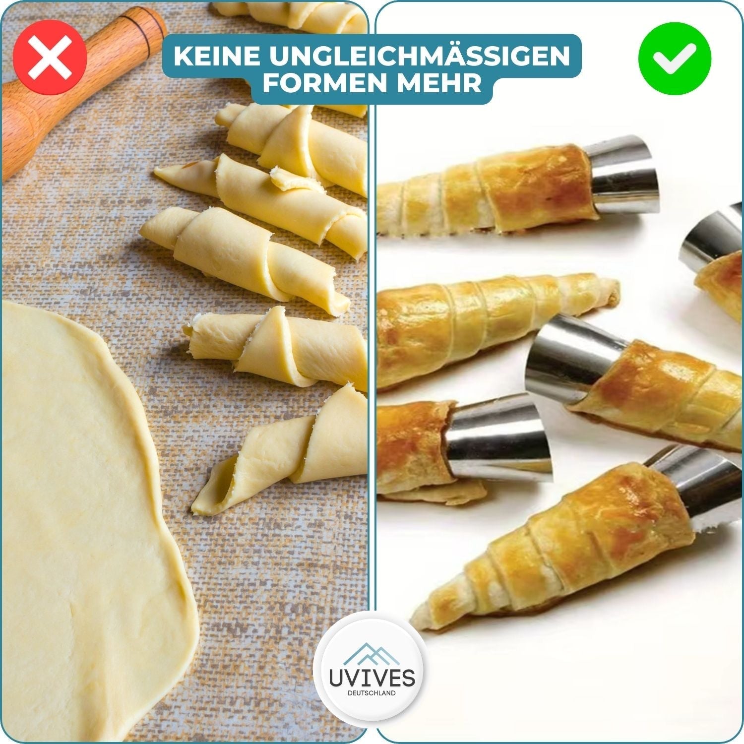 5+5 GRATIS | BakeRolls™ - Meisterhaftes Cannoli-Form-Set für Zuhause!