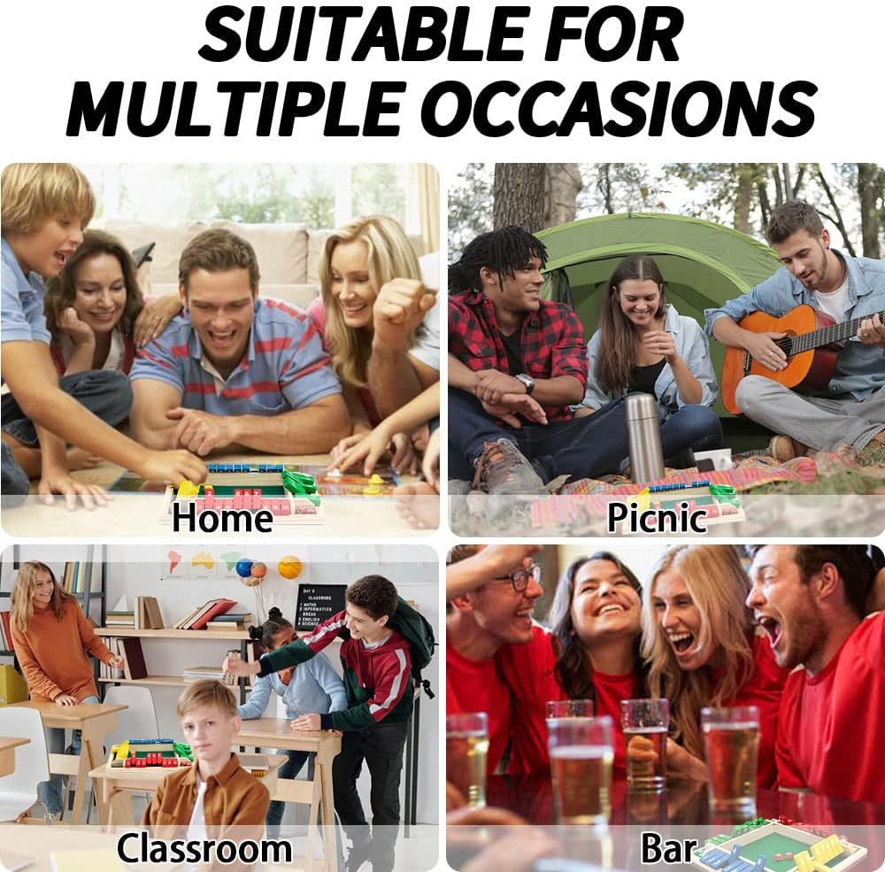 Shut the Box Holzspiel – Traditionelles Würfelspiel für Kinder & Erwachsene