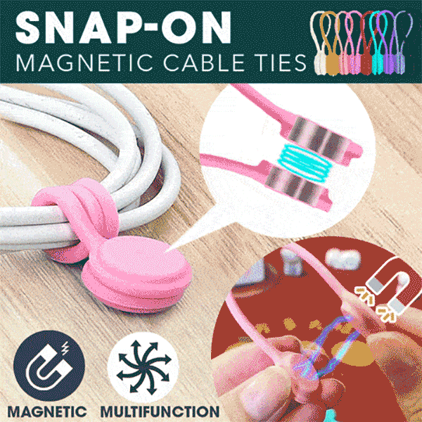 Snap-On Magnetische Kabelbinder – Für Kabel, Schlüssel, Fotos & mehr