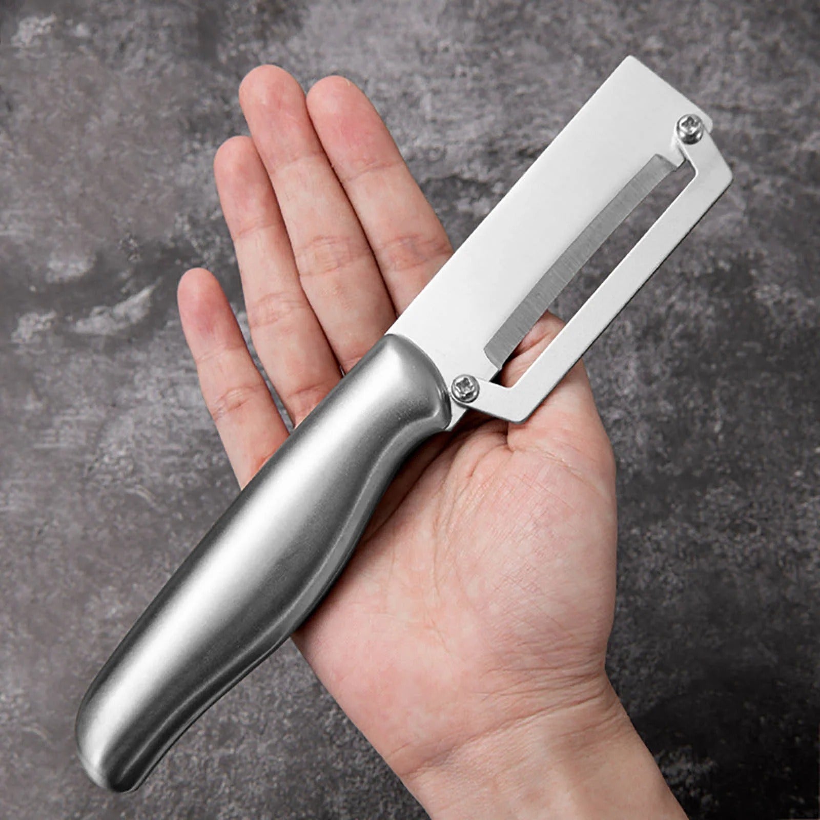 Scharfer Gemüseschäler aus Edelstahl – Für Kürbis, Karotten & sogar Ananas geeignet