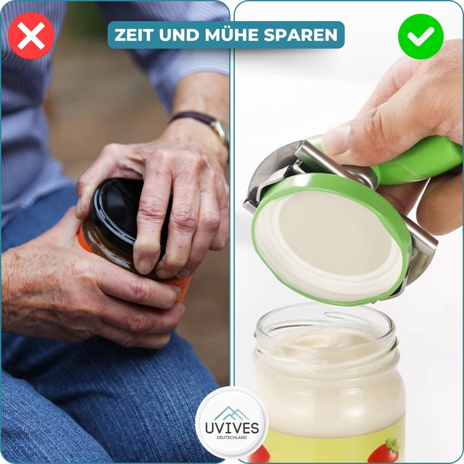 1+1 GRATIS | CapCracker™ Müheloses Öffnen von Gläsern für schmerzreduzierte Hände