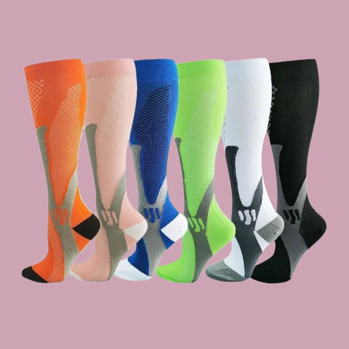 Hoch abgestufte Kompressionsstrümpfe