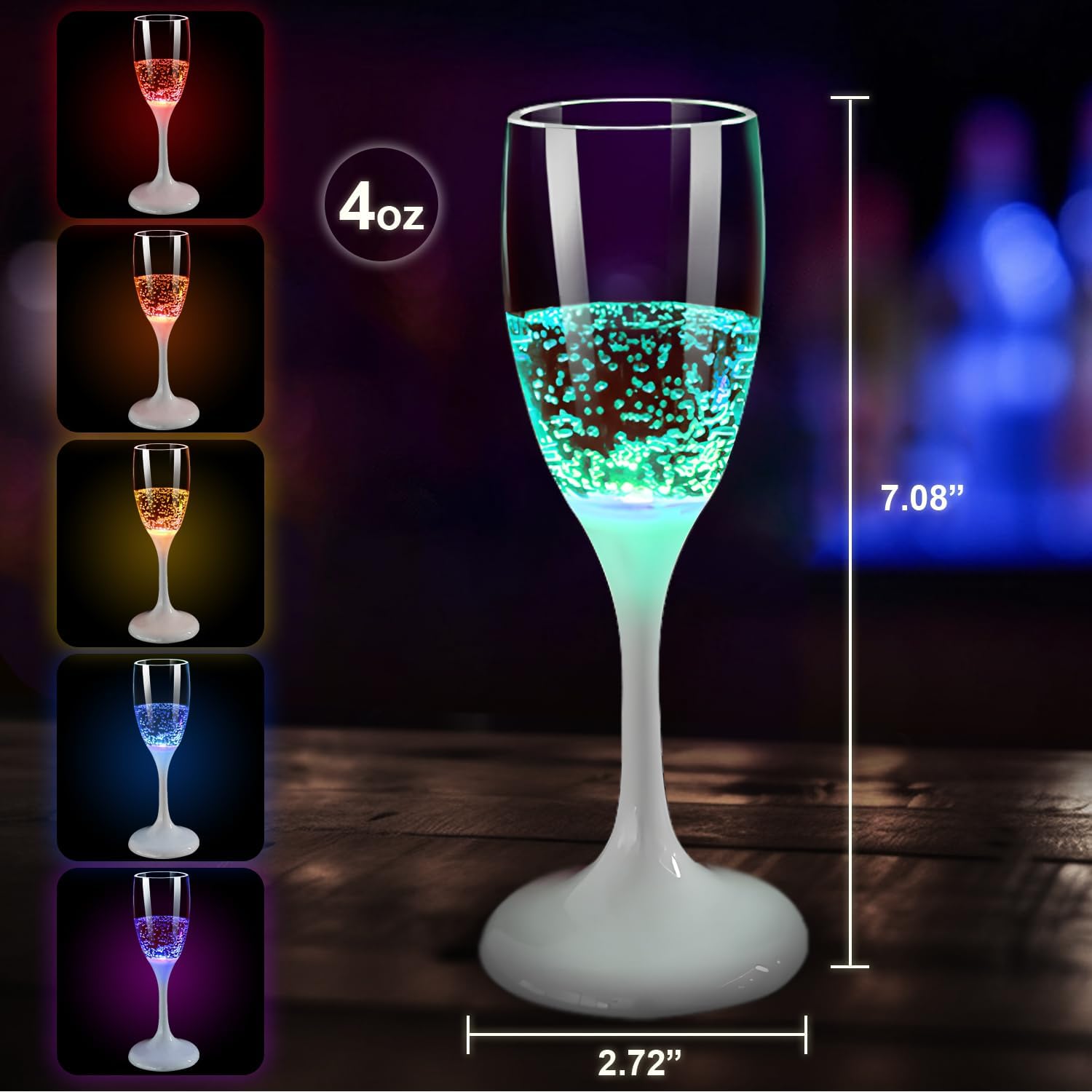 GlowSip | LED Party-Leuchtende Wein- & Champagnergläser