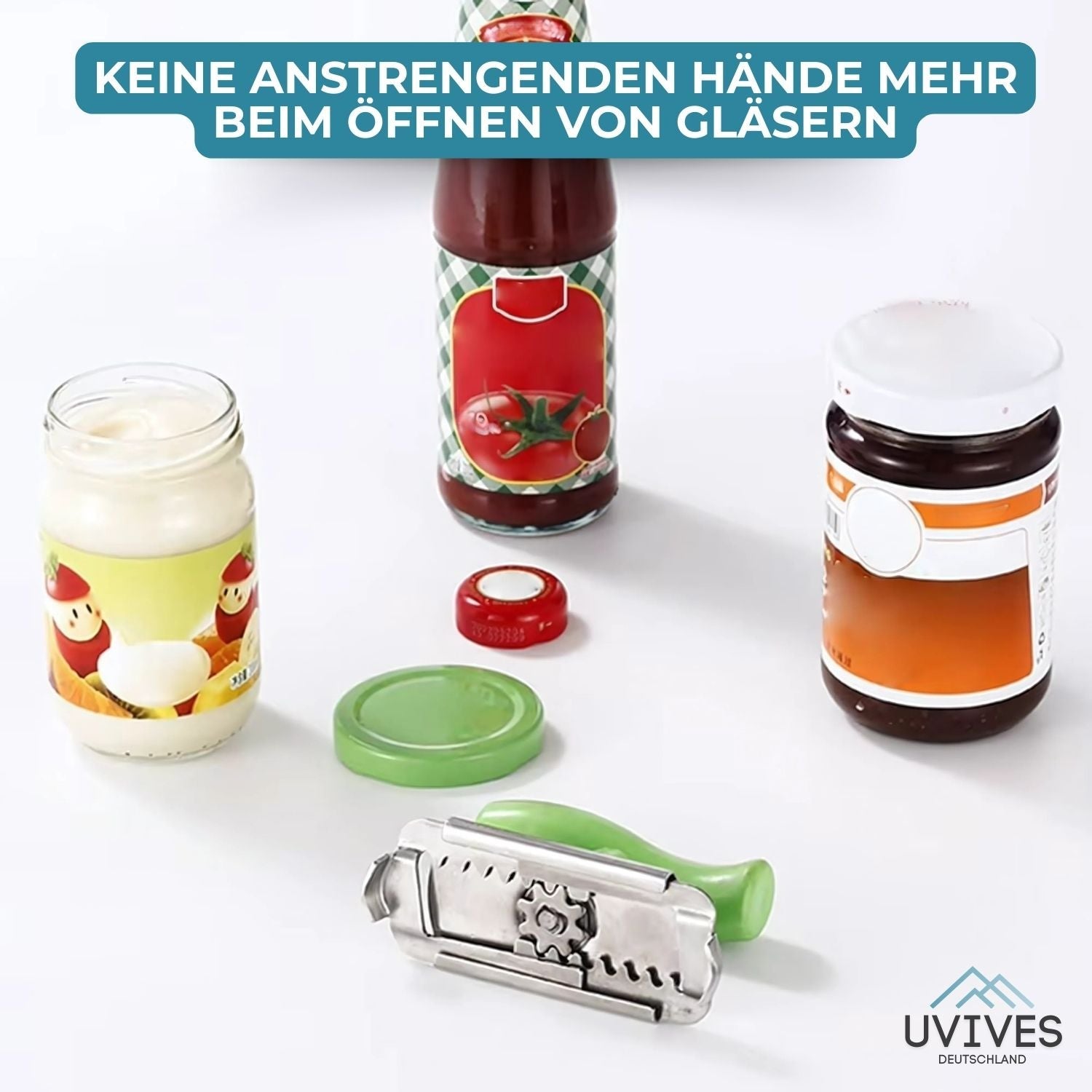 1+1 GRATIS | CapCracker™ Müheloses Öffnen von Gläsern für schmerzreduzierte Hände