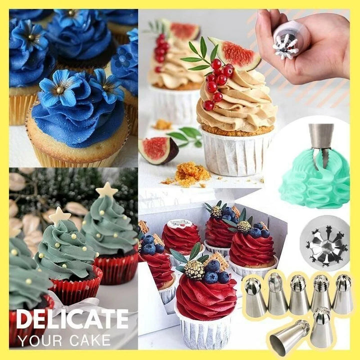 CakeCouture™ - Beschleunigen Sie Ihren Dekorationsprozess mit einfach zu bedienenden Spritzwerkzeugen(7 Stück)