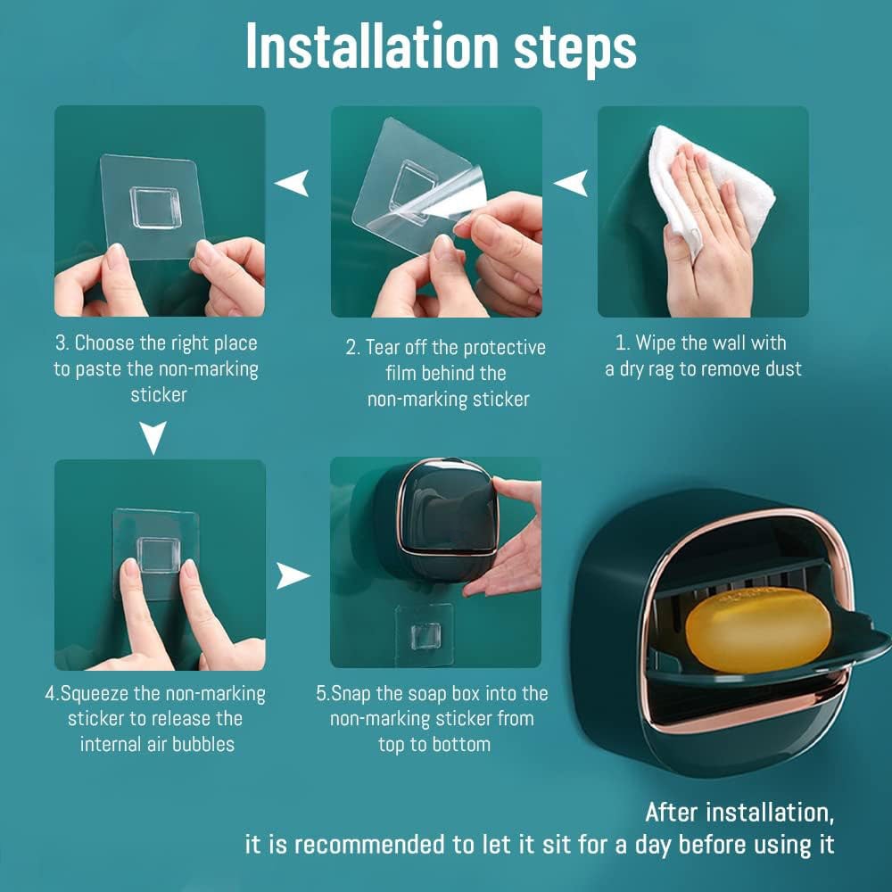 Seifenschale mit Tropfschale | Modernes Design | Praktisch & Längere Haltbarkeit | Kunststof