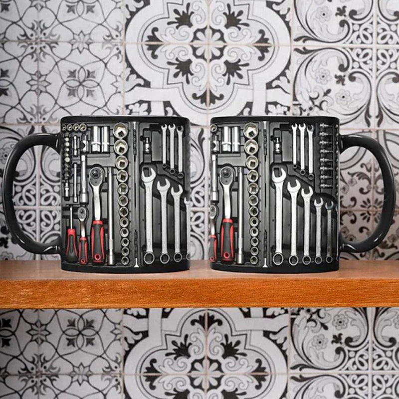 3D Mechaniker-Werkzeugkasten Becher | Detailreicher Werkzeug-Print | Perfektes Geschenk für Schrauber & Heimwerker